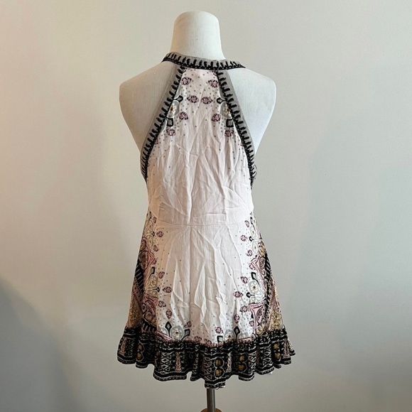 Free People Steal the Sun Pale Pink Print Boho Top or Dress XS - Picture 7 of 12